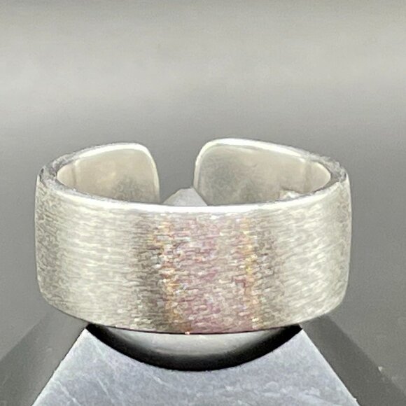 Middle Width Style 8mm Brushed Sterling 925 Silver Wrapped Band Boho Ring #1231 - Picture 4 of 10